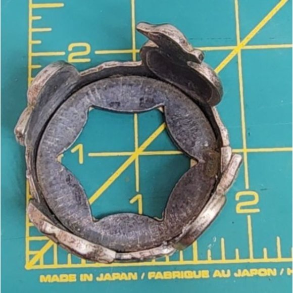 Vintage 1999 Sixtrees Ltd. Apple Pewter Silvertone Candle Holder Teacher Gift - Picture 2 of 4